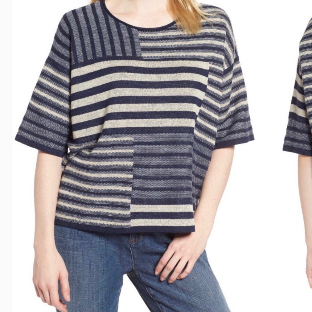 Organic Linen striped top